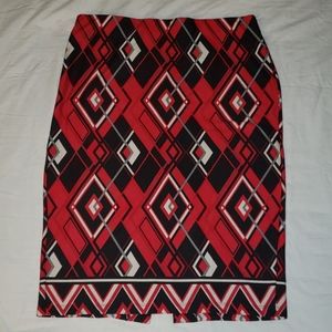 Red & black skirt